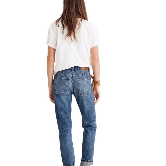 Rivet & Thread Limited Edition High-Rise Slim Boyjeans: Thigh-Patch, Urban, 25” - Picture 5 of 11